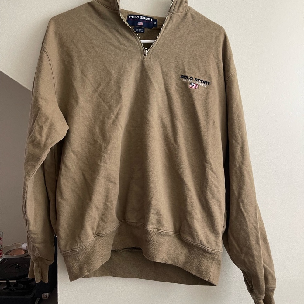 VINTAGE Polo by Ralph Lauren Men's Tan Sweater